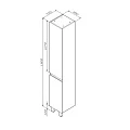 Шкаф-пенал AM.PM X-Joy 30см M85ACSR0306WG белый глянцевый