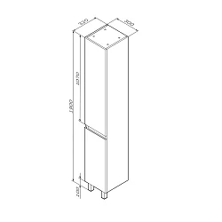 Шкаф-пенал AM.PM X-Joy 30см M85ACSR0306WG белый глянцевый