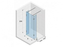 Душевая перегородка Riho SZ Scandic NXT X202 160см G001052121 профиль черный, стекло прозрачное