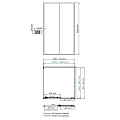 Душевой уголок Wasserkraft Dill 110x90см 61S15 профиль черный матовый, стекло прозрачное