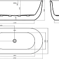 Акриловая ванна BelBagno BB706-1700-770 170x75 см BB706-1700-770 белая глянцевая