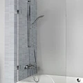 Шторка на ванну Riho VZ Scandic NXT X108 85x150см L G001139121 профиль черный, стекло прозрачное