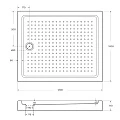 Душевой поддон Cezares 120х100см TRAY-A-AH-120/100-15-W белый