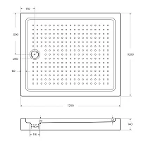 Душевой поддон Cezares 120х100см TRAY-A-AH-120/100-15-W белый