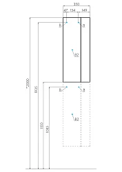 Шкаф-пенал Aquaton Терра 35см 1A247503TEKA0 дуб кантри / антрацит