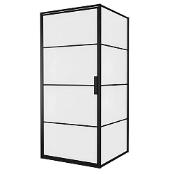 Душевой уголок Bravat Blackline 90x90см BS090.2115B профиль черный, стекло прозрачное
