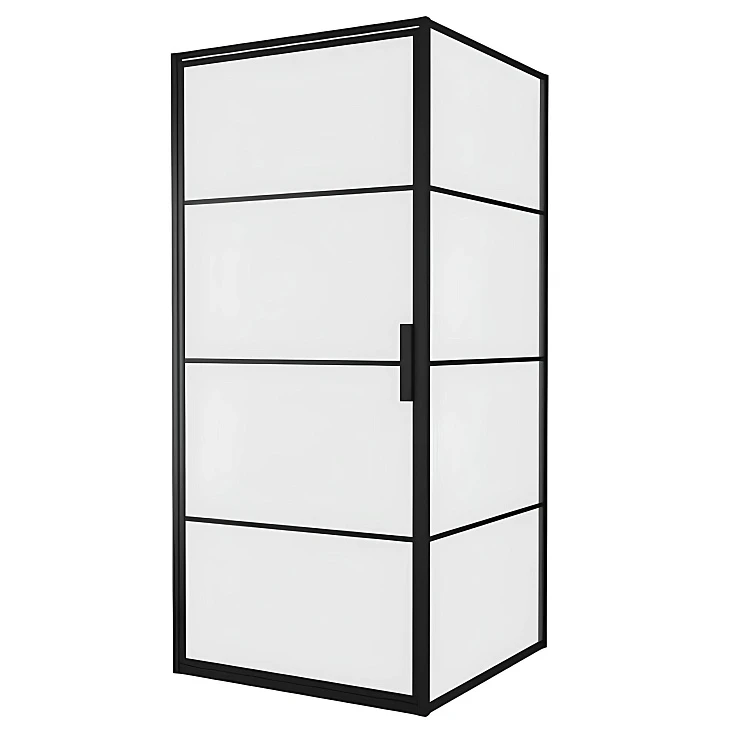 Душевой уголок Bravat Blackline 90x90см BS090.2115B профиль черный, стекло прозрачное