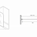 Шторка на ванну ABBER Ewiges Wasser 100x140см AG52100B профиль черный, стекло прозрачное