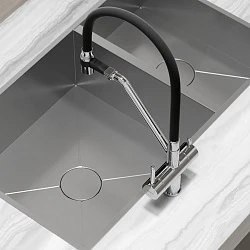 Смеситель для кухни Sancos Dora SC4003CH хром / черный