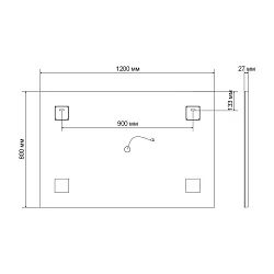 Зеркало LED Vincea VLM-2C120 1200x800