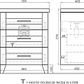 Тумба с раковиной Aqwella Foster 70 напольная, дуб сонома