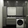 Тумба с раковиной Style Line Бергамо мини 80 антискрейч серый матовый