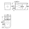 Чаша для унитаза-компакта Grohe Euro Ceramic 39338000