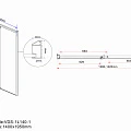 Душевая дверь в нишу Vincea Lugano 140см VDS-1L140CLB-1 профиль черный, стекло прозрачное