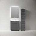 Тумба с раковиной Sancos Folk Floor 60 напольная, Grey soft