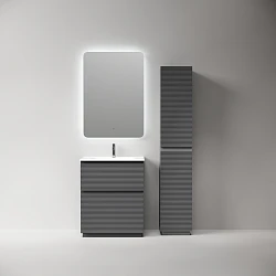 Тумба с раковиной Sancos Folk Floor 60 напольная, Grey soft