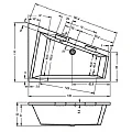 Акриловая ванна Riho Doppio 180x130 B033001005 правая, белая глянцевая