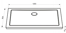 Душевой поддон Bravat Type-S1 120x80см P1812A белый