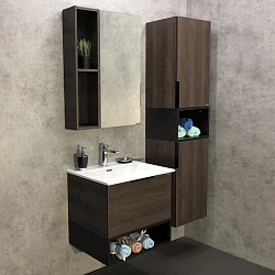 Тумба с раковиной Comforty Франкфурт 60 00004150530CF дуб шоколадно-коричневый