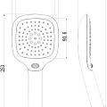 Душевая лейка Lemark LM1013C пластик, хром