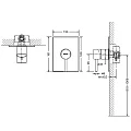 Смеситель встраиваемый для душа Bravat Arc PB86061C-A-ENG хром