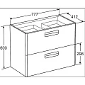 Тумба под раковину Roca Gap 80 ZRU9302877 белая глянцевая