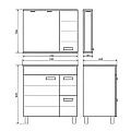 Тумба с раковиной Comforty Модена М 75 00-00001643CF белая