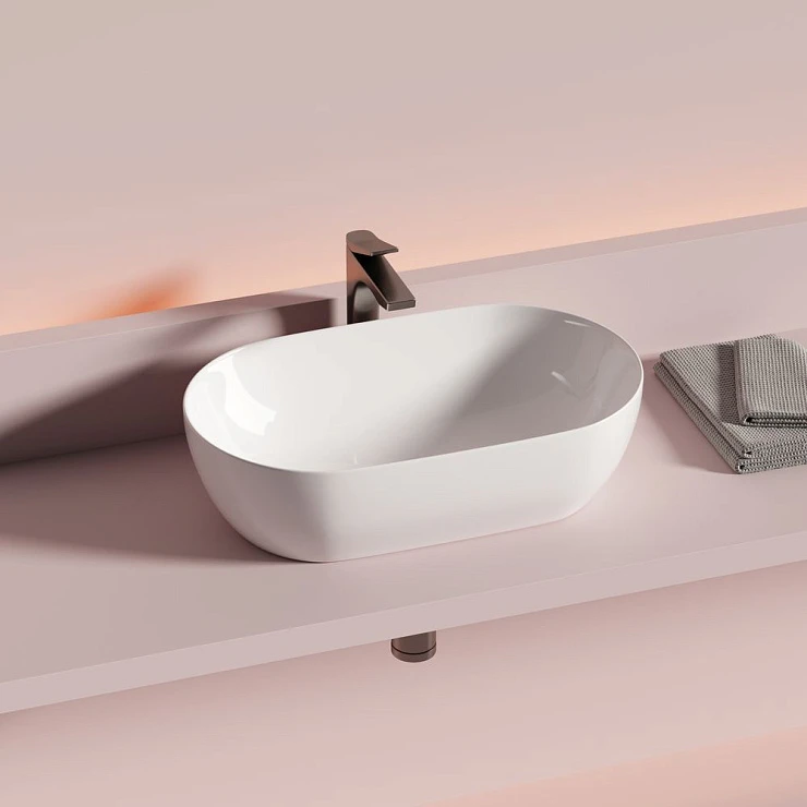 Раковина накладная Ceramica Nova Twist CN12001 белая