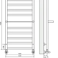 Полотенцесушитель электрический Terminus П11 500х1086