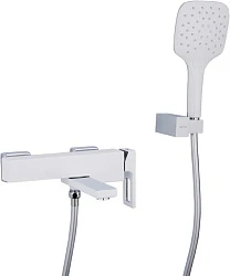Смеситель для ванны с душем Gappo G3217-8 белый / хром