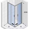 Душевой уголок Riho Hamar 2.0 R207 100х100см G007006120 профиль хром, стекло прозрачное