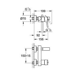 Смеситель для ванны с душем Grohe Concetto 32211001 хром
