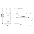 Смеситель для раковины Wasserkraft Lopau 3203 хром