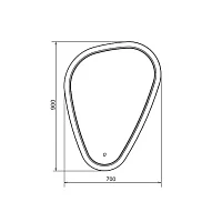 Зеркало Comforty Олеандр 70 00-00001264CF с подсветкой и сенсором