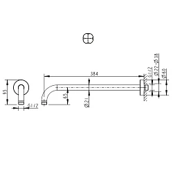 Кронштейн Bravat Built-in D313C-1-RUS хром