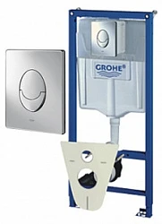 Система инсталляции для унитазов Grohe Rapid SL 38750001 4в1 с кнопкой хром глянцевая