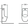 Писсуар подвесной SantiLine SL-6002 белый глянец