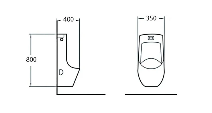 Писсуар подвесной SantiLine SL-6002 белый глянец