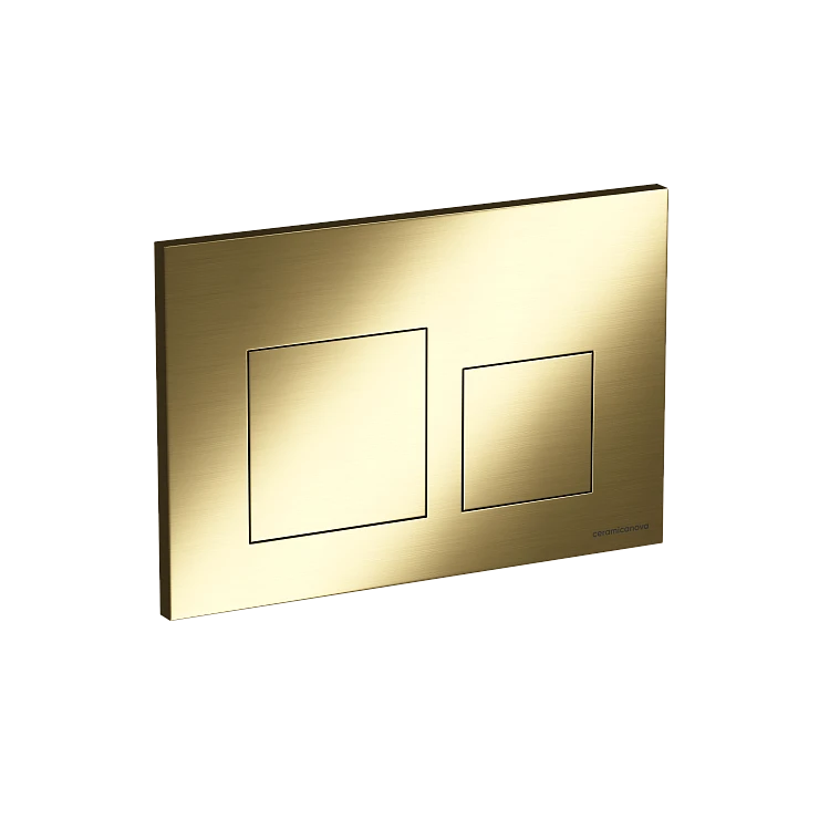 Кнопка смыва Ceramica Nova Balance Square CN12-002BG золото брашированное