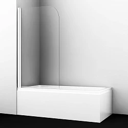 Шторка на ванну Wasserkraft Leine 80x140см 35P01-80WHITE профиль белый, стекло прозрачное