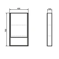 Зеркало-шкаф Comforty Вена 45 00-00006652CF дуб дымчатый
