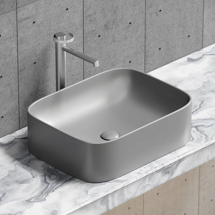 Раковина накладная Ceramica nova Element 505*380*150мм CN6052MH антрацит матовая