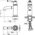 Смеситель для раковины Aquatek Классик AQ1510PG полированное золото