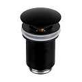 Донный клапан Remer 905CC114NO с переливом, чёрный