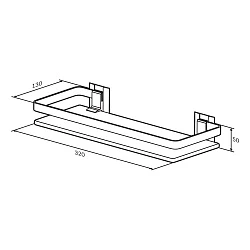 Полка AM.PM Sense L A7455100 серебристая