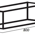 Каркас под раковину Cezares CADRO-80/46/30-1C-SO-MET-ST