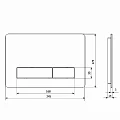 Кнопка смыва KKPol Vitrum Metal Slim 350/PSM/005-00-00 нержавеющая сталь