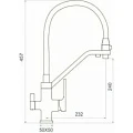 Смеситель для кухни Gappo G4317-8 белый / хром