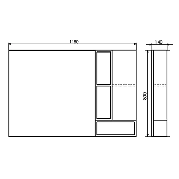 Зеркало-шкаф Comforty Прага 120 00004136262CF дуб белый