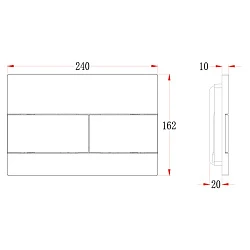 Кнопка смыва Veconi Flush V7 FLV7-W белая глянцевая